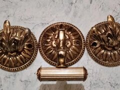 Suporti francezi vintage pentru prosoape baie in stil baroc